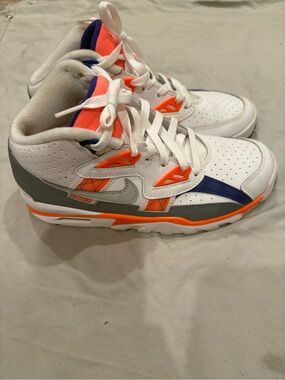 Nike Kids White, Orange & Blue High-Top Sneakers